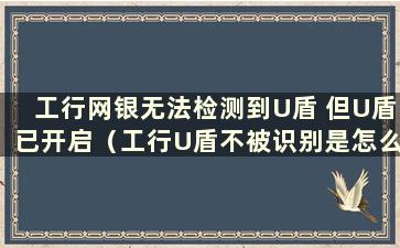 工行网银无法检测到U盾 但U盾已开启（工行U盾不被识别是怎么回事）